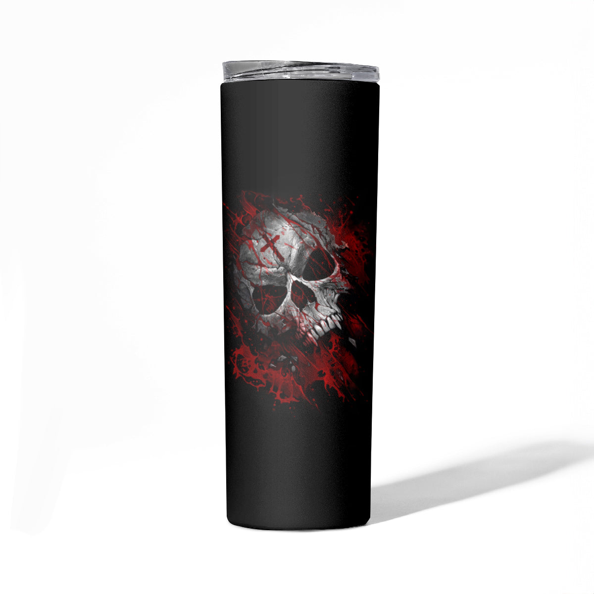 Skull Skinny Tumbler Bloody Skull Scream - Wonder Print Shop