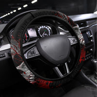 Skull Steering Wheel Cover Bloody Skull Scream - Wonder Print Shop