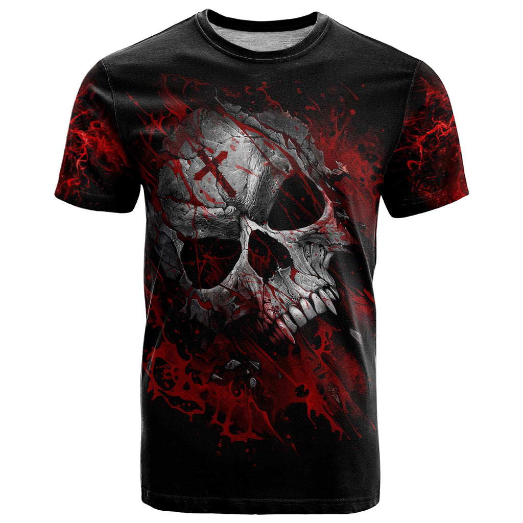 Skull T Shirt Bloody Skull Scream - Wonder Print Shop