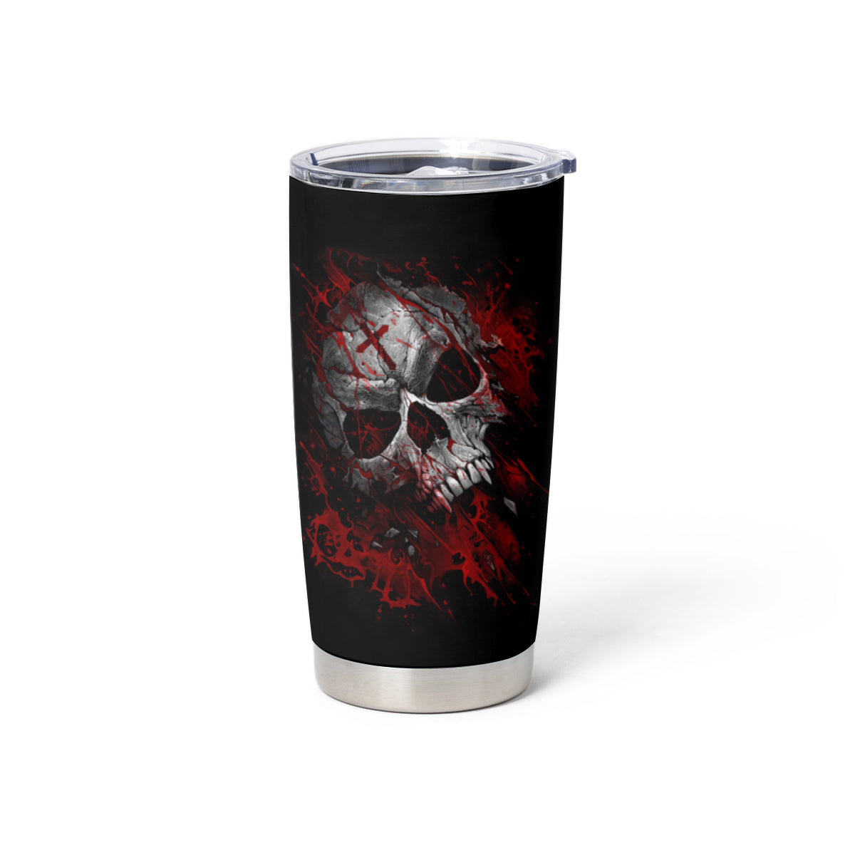 Skull Tumbler Cup Bloody Skull Scream - Wonder Print Shop