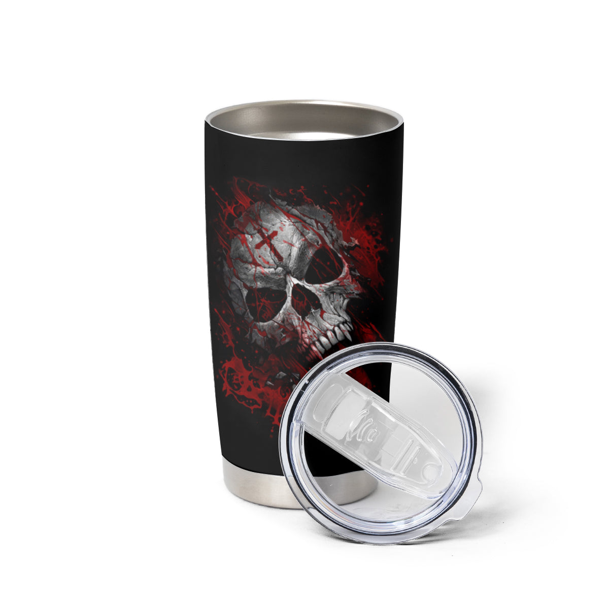 Skull Tumbler Cup Bloody Skull Scream - Wonder Print Shop
