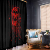 Skull Window Curtain Bloody Skull Scream - Wonder Print Shop