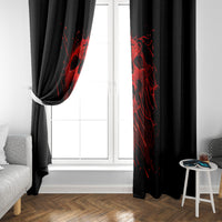 Skull Window Curtain Bloody Skull Scream - Wonder Print Shop