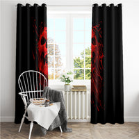 Skull Window Curtain Bloody Skull Scream - Wonder Print Shop