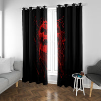 Skull Window Curtain Bloody Skull Scream - Wonder Print Shop
