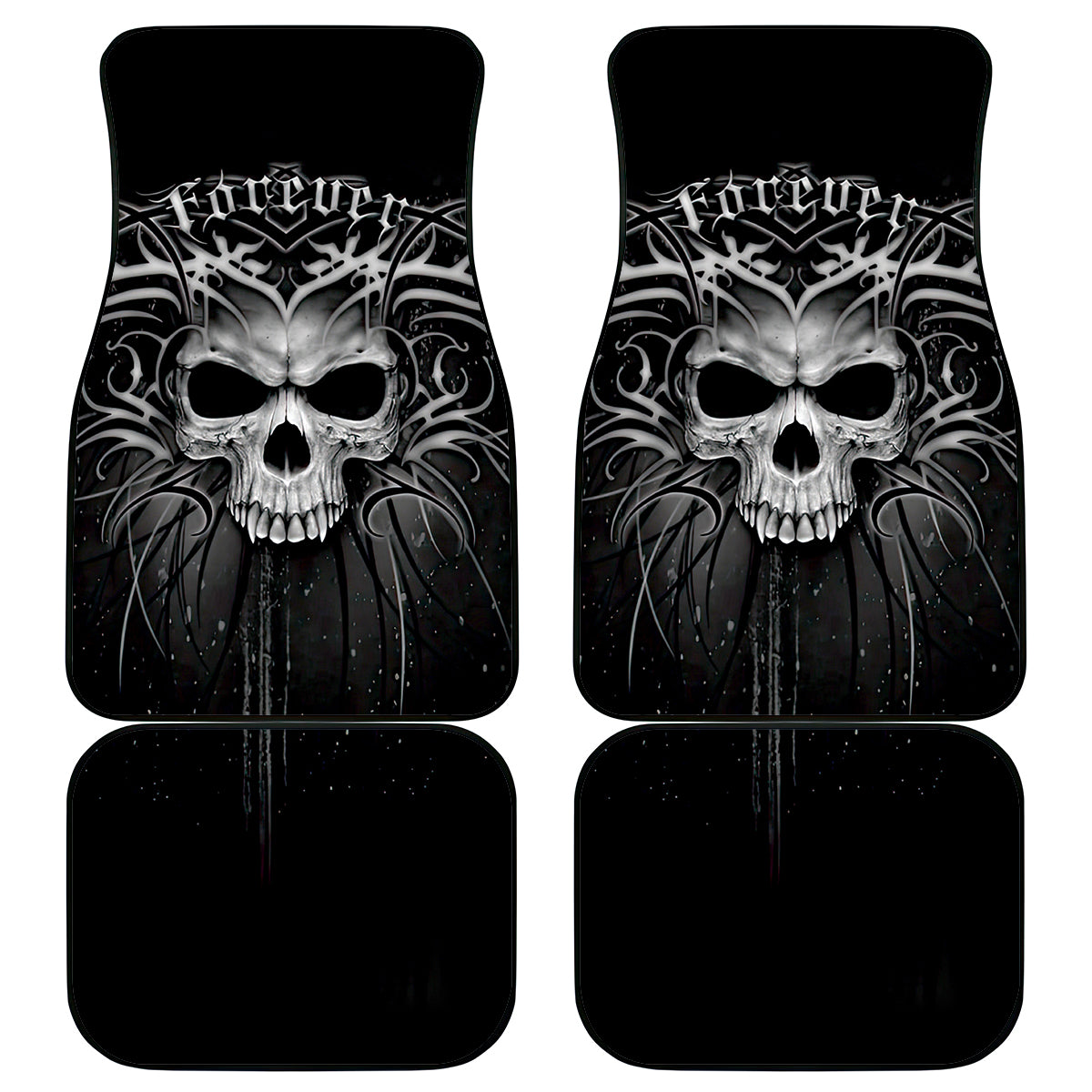 Skull Car Mats Skull Death Forever - Wonder Print Shop