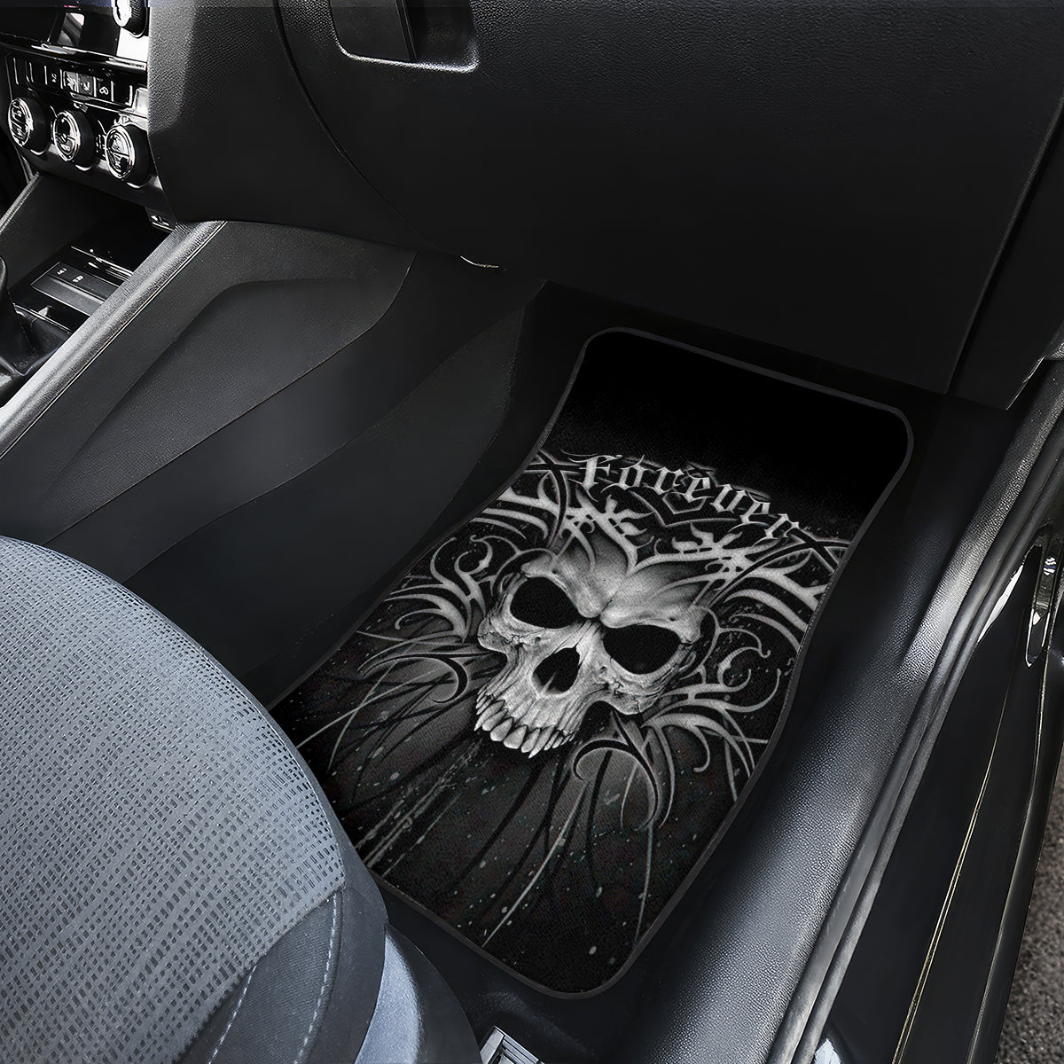 Skull Car Mats Skull Death Forever - Wonder Print Shop