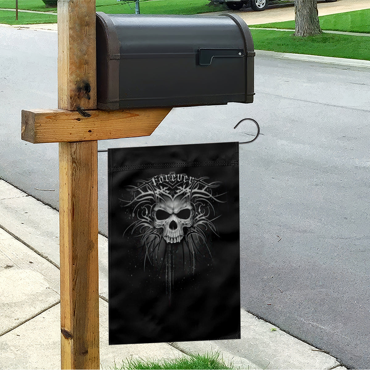 Skull Garden Flag Skull Death Forever - Wonder Print Shop