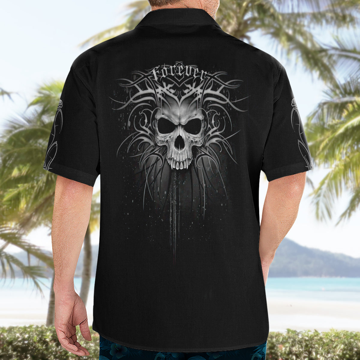 Skull Hawaiian Shirt Skull Death Forever - Wonder Print Shop