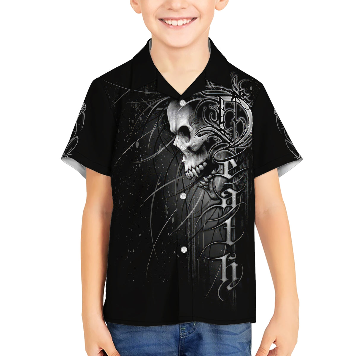 Skull Hawaiian Shirt Skull Death Forever - Wonder Print Shop