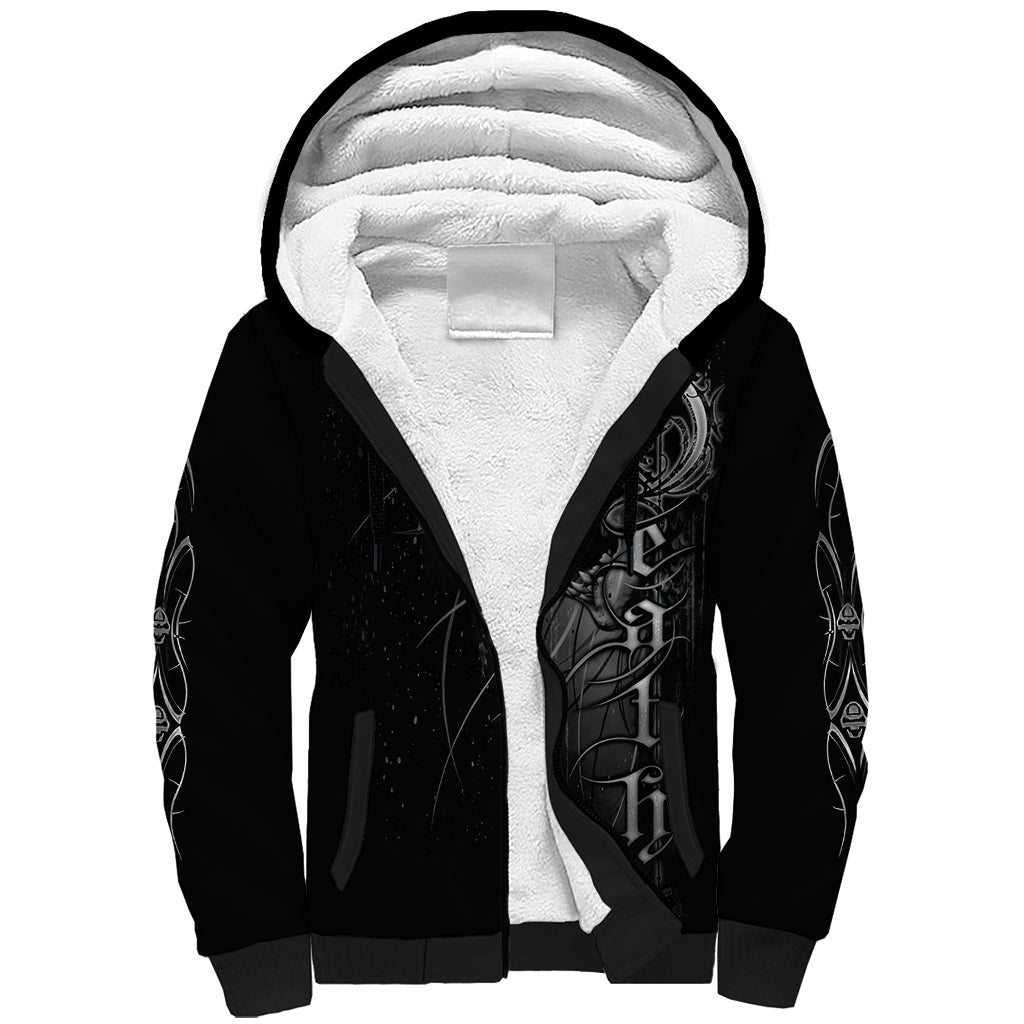 Skull Sherpa Hoodie Skull Death Forever - Wonder Print Shop