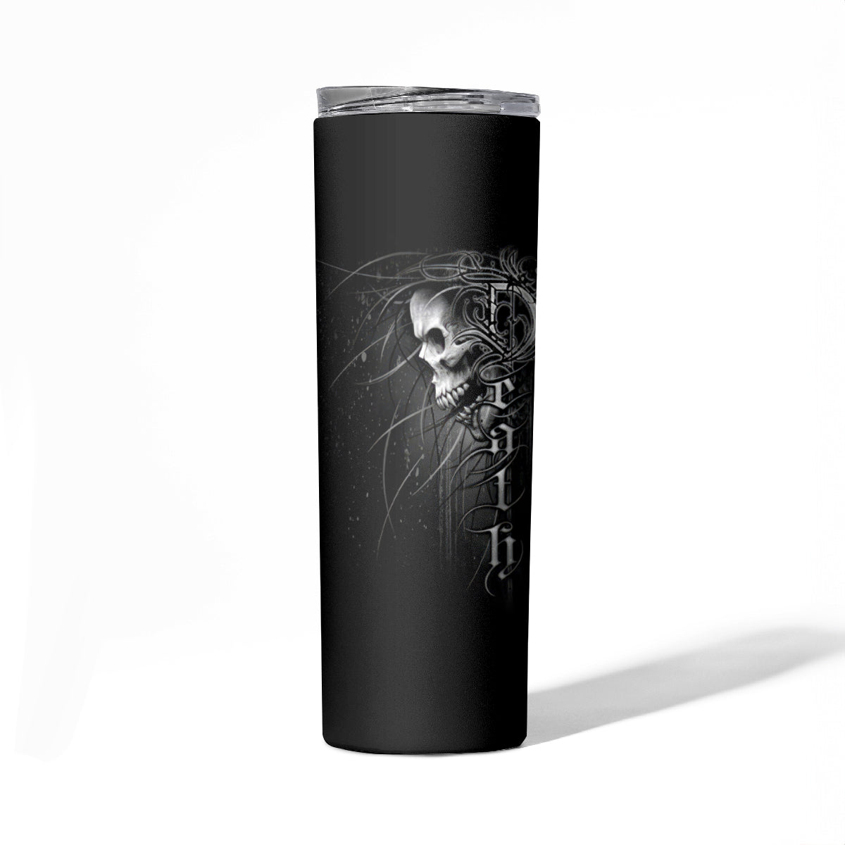 Skull Skinny Tumbler Skull Death Forever - Wonder Print Shop