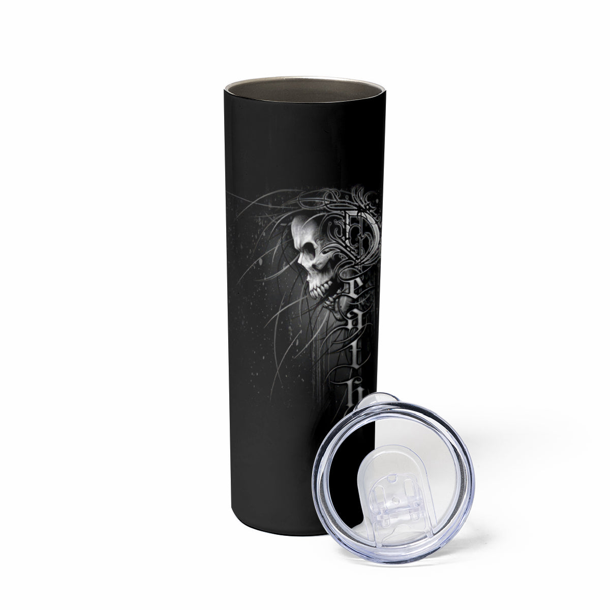 Skull Skinny Tumbler Skull Death Forever - Wonder Print Shop
