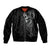 Skull Sleeve Zip Bomber Jacket Skull Death Forever - Wonder Print Shop