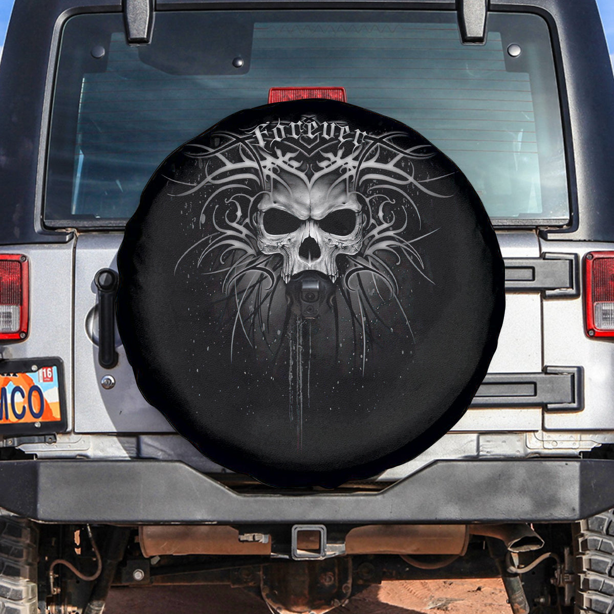 Skull Spare Tire Cover Skull Death Forever - Wonder Print Shop