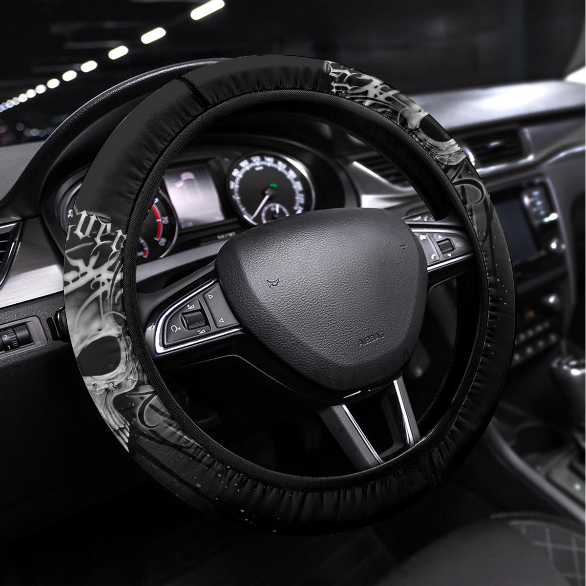 Skull Steering Wheel Cover Skull Death Forever - Wonder Print Shop