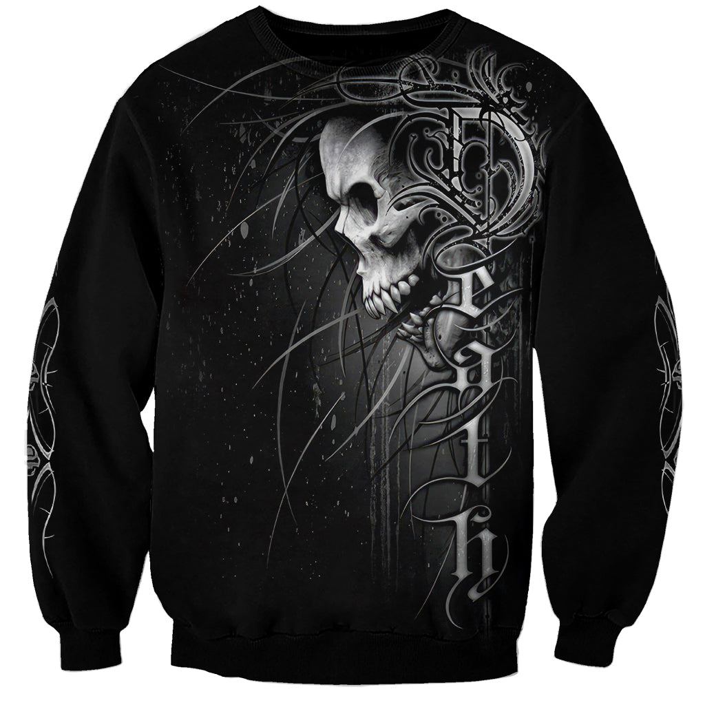 Skull Sweatshirt Skull Death Forever - Wonder Print Shop