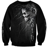 Skull Sweatshirt Skull Death Forever - Wonder Print Shop