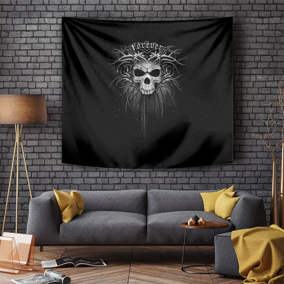 Skull Tapestry Skull Death Forever - Wonder Print Shop