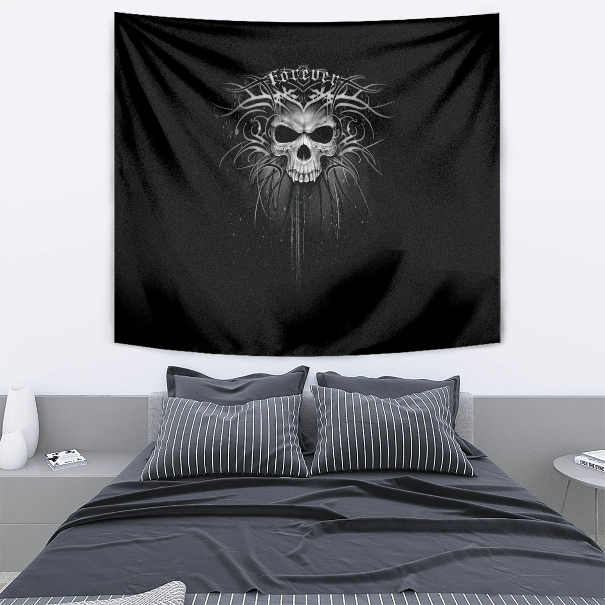 Skull Tapestry Skull Death Forever - Wonder Print Shop