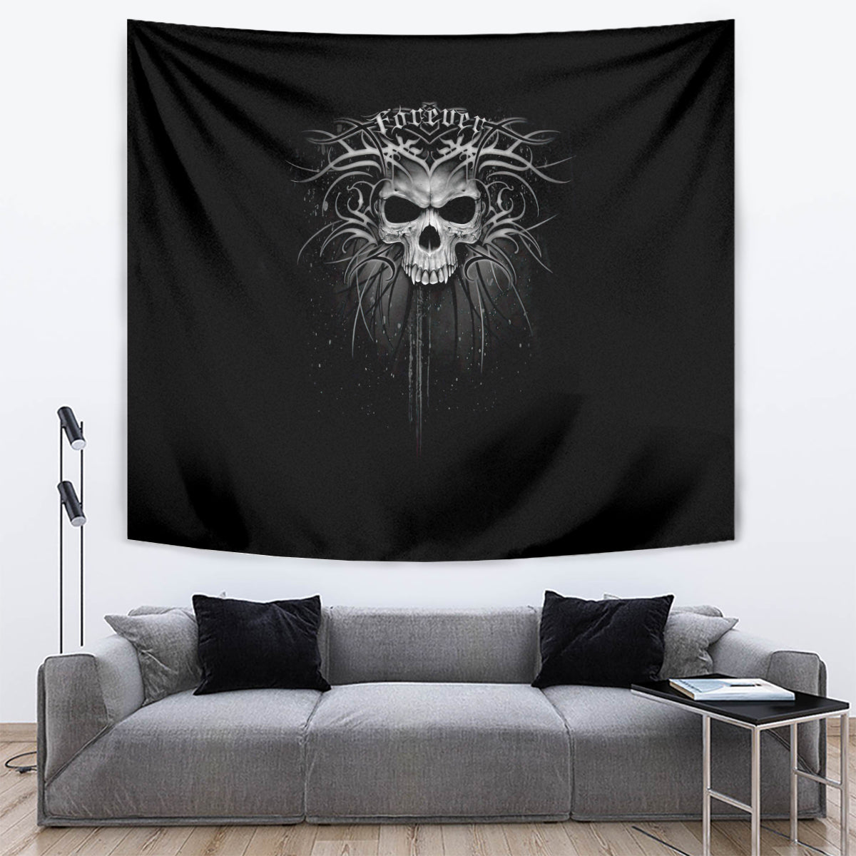 Skull Tapestry Skull Death Forever - Wonder Print Shop