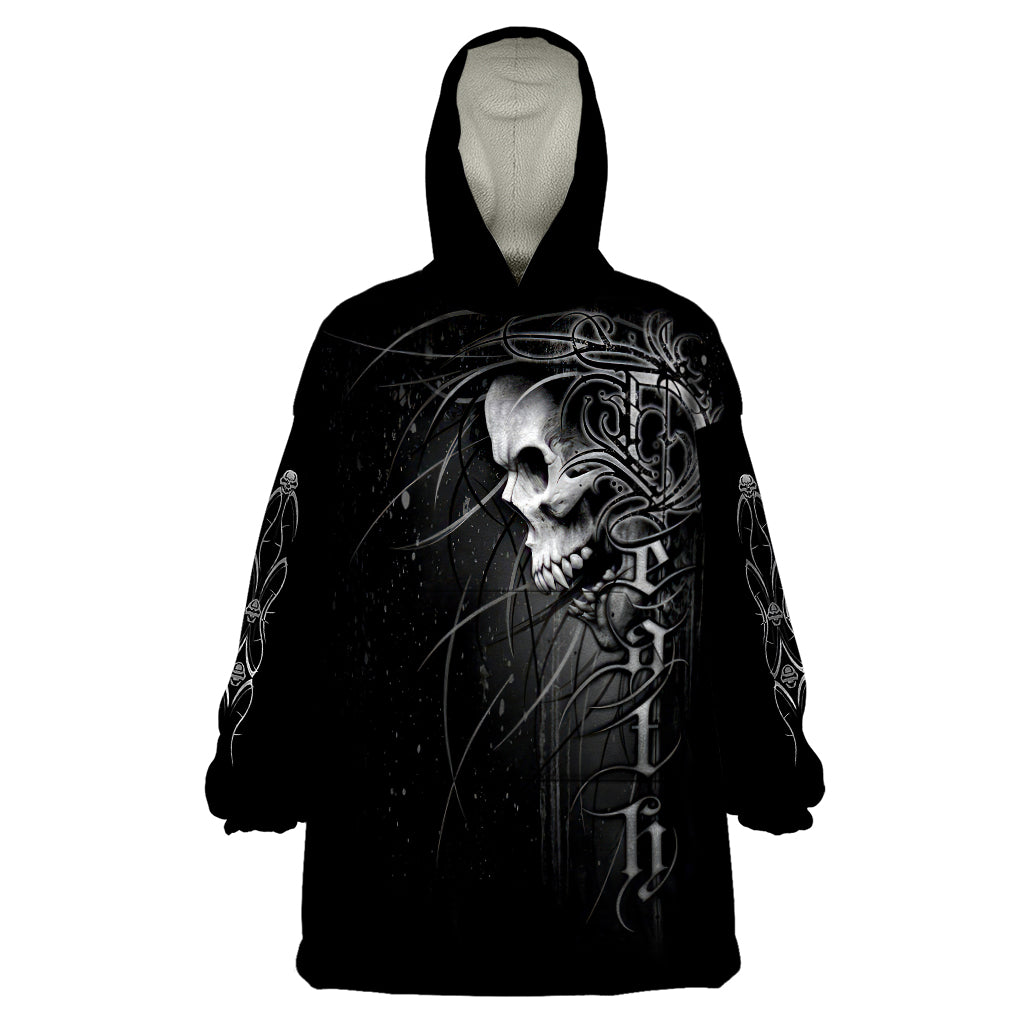 Skull Wearable Blanket Hoodie Skull Death Forever - Wonder Print Shop