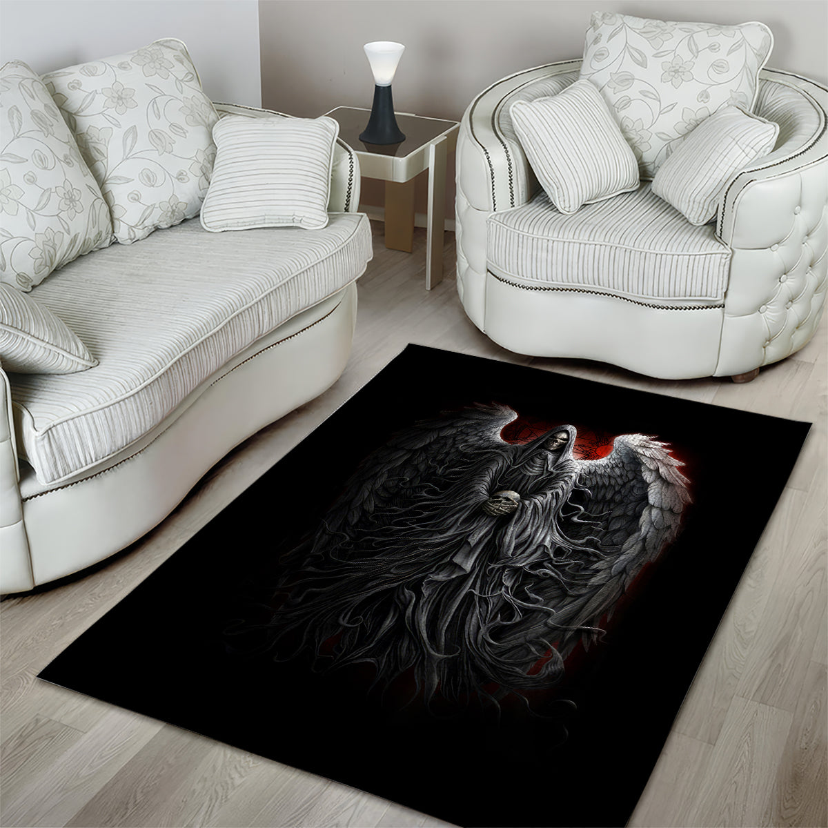 Skull Area Rug Death Angel Hold Skull - Wonder Print Shop