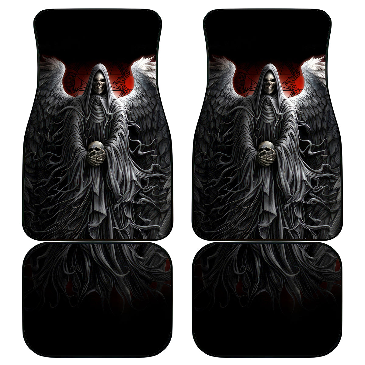 Skull Car Mats Death Angel Hold Skull - Wonder Print Shop
