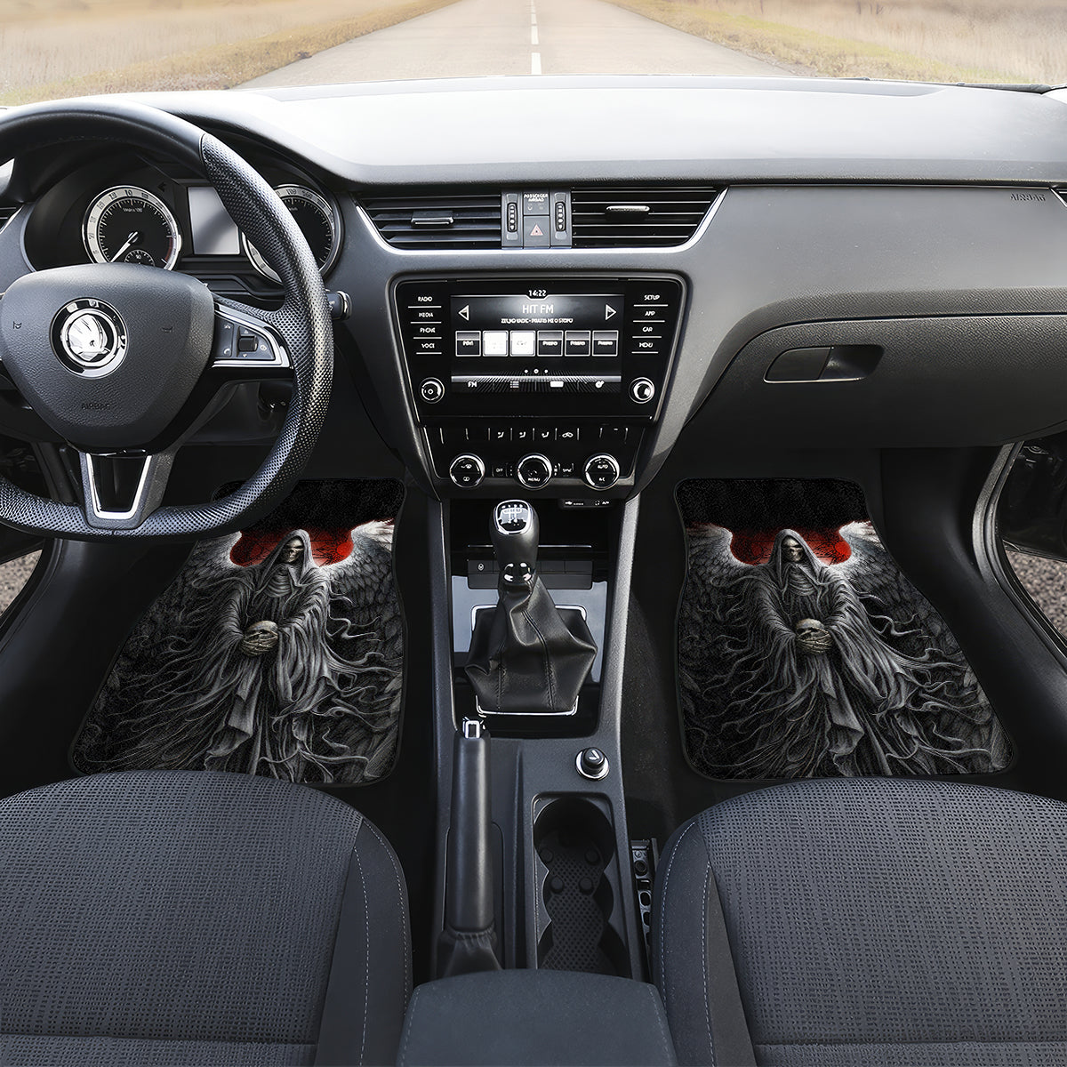 Skull Car Mats Death Angel Hold Skull - Wonder Print Shop