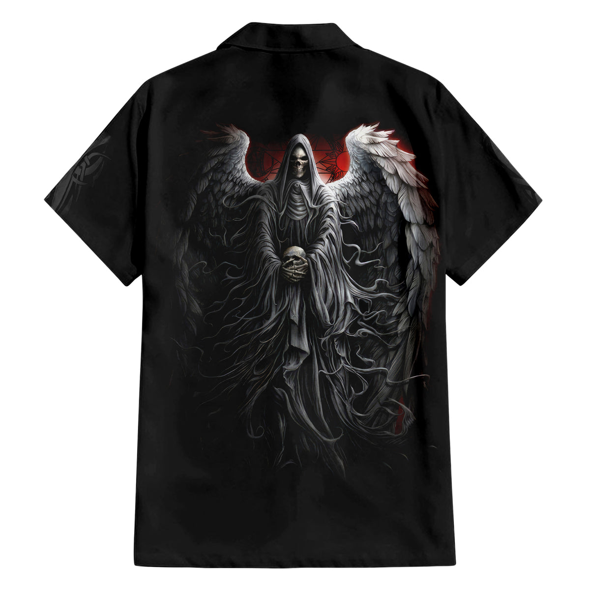 Skull Hawaiian Shirt Death Angel Hold Skull - Wonder Print Shop