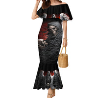 Skull Mermaid Dress Death Angel Hold Skull - Wonder Print Shop