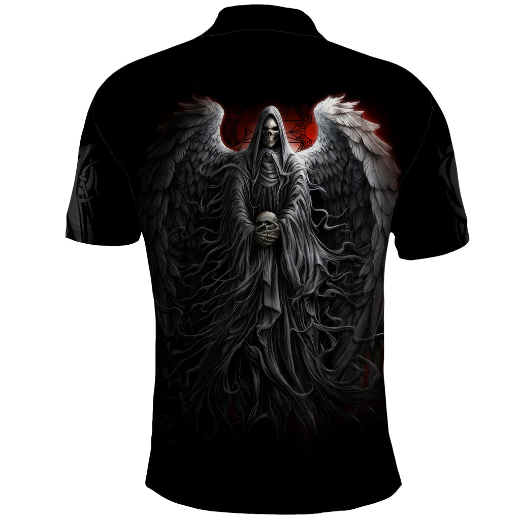 Skull Polo Shirt Death Angel Hold Skull - Wonder Print Shop