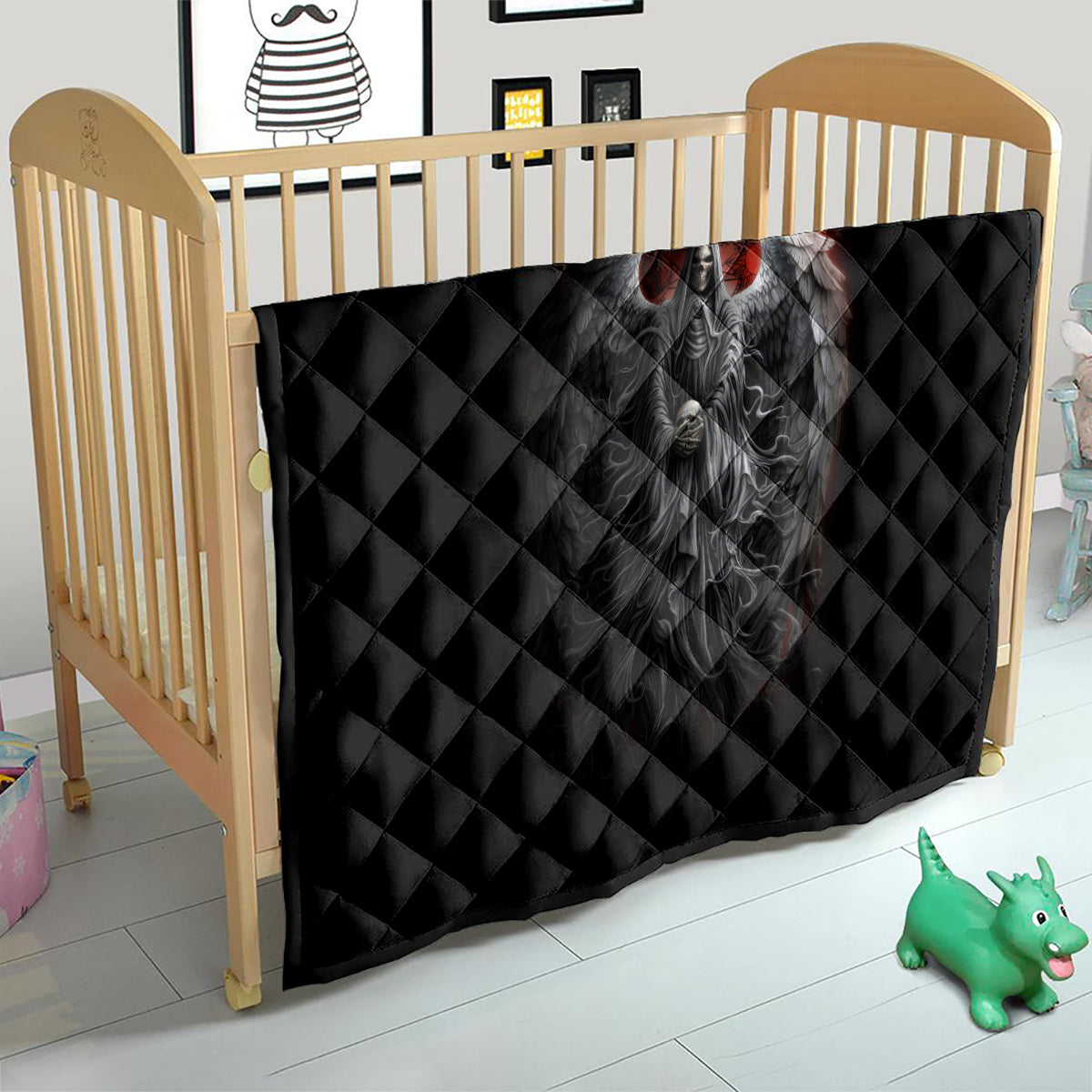 Skull Quilt Death Angel Hold Skull - Wonder Print Shop