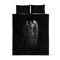 Skull Quilt Bed Set Death Angel Hold Skull - Wonder Print Shop
