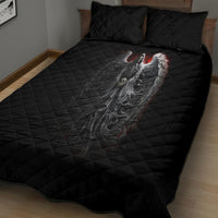Skull Quilt Bed Set Death Angel Hold Skull - Wonder Print Shop