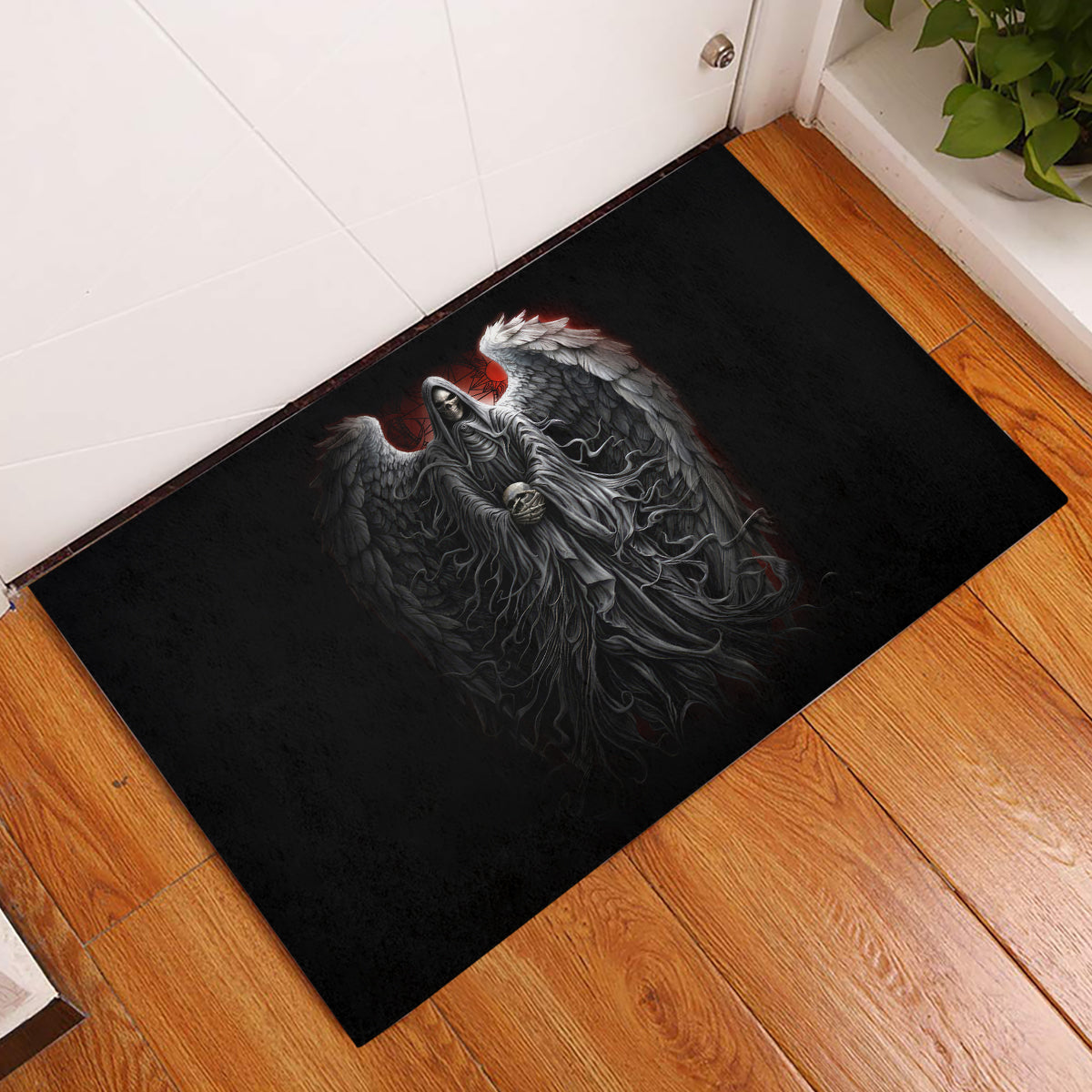 Skull Rubber Doormat Death Angel Hold Skull - Wonder Print Shop
