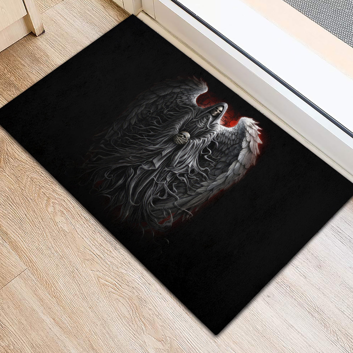 Skull Rubber Doormat Death Angel Hold Skull - Wonder Print Shop