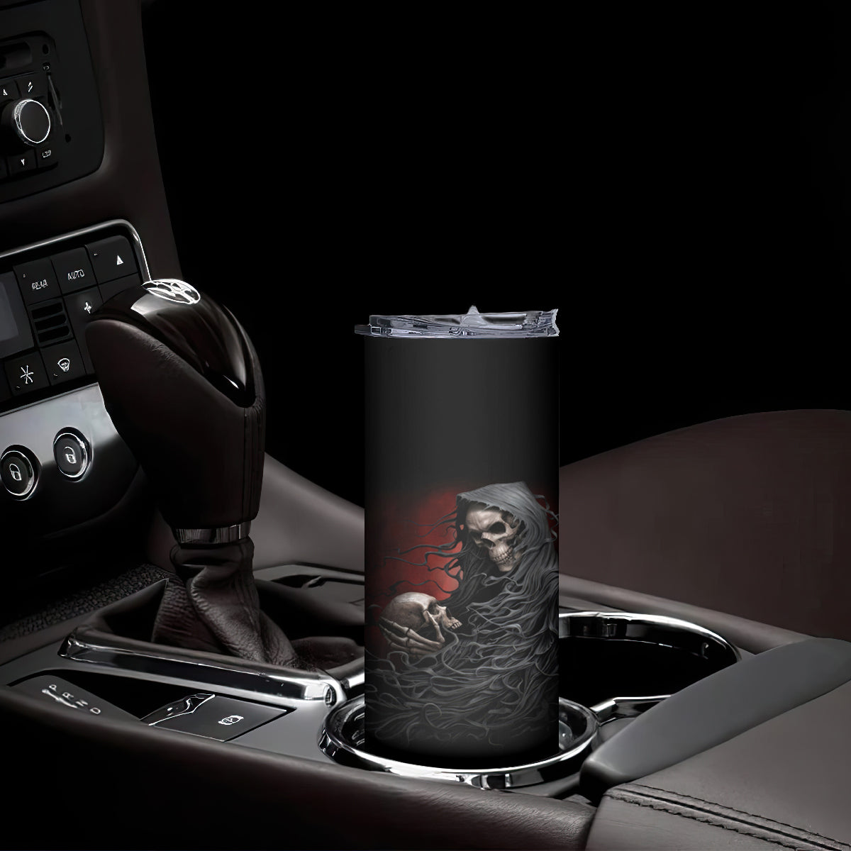 Skull Skinny Tumbler Death Angel Hold Skull - Wonder Print Shop
