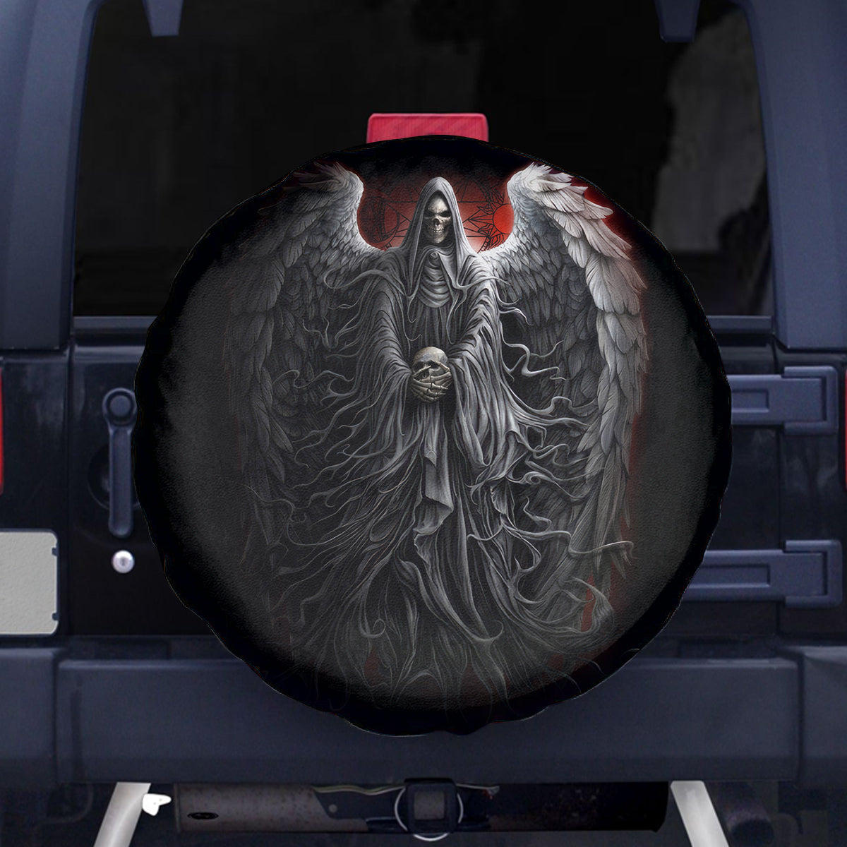 Skull Spare Tire Cover Death Angel Hold Skull - Wonder Print Shop