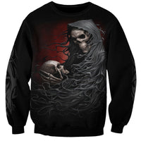 Skull Sweatshirt Death Angel Hold Skull - Wonder Print Shop