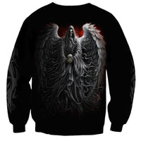Skull Sweatshirt Death Angel Hold Skull - Wonder Print Shop