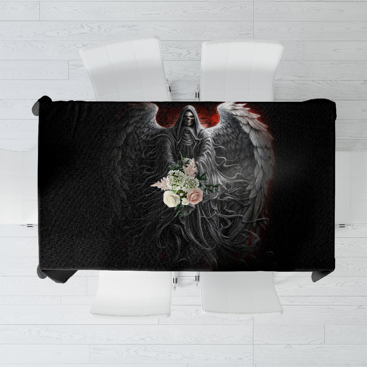Skull Tablecloth Death Angel Hold Skull - Wonder Print Shop