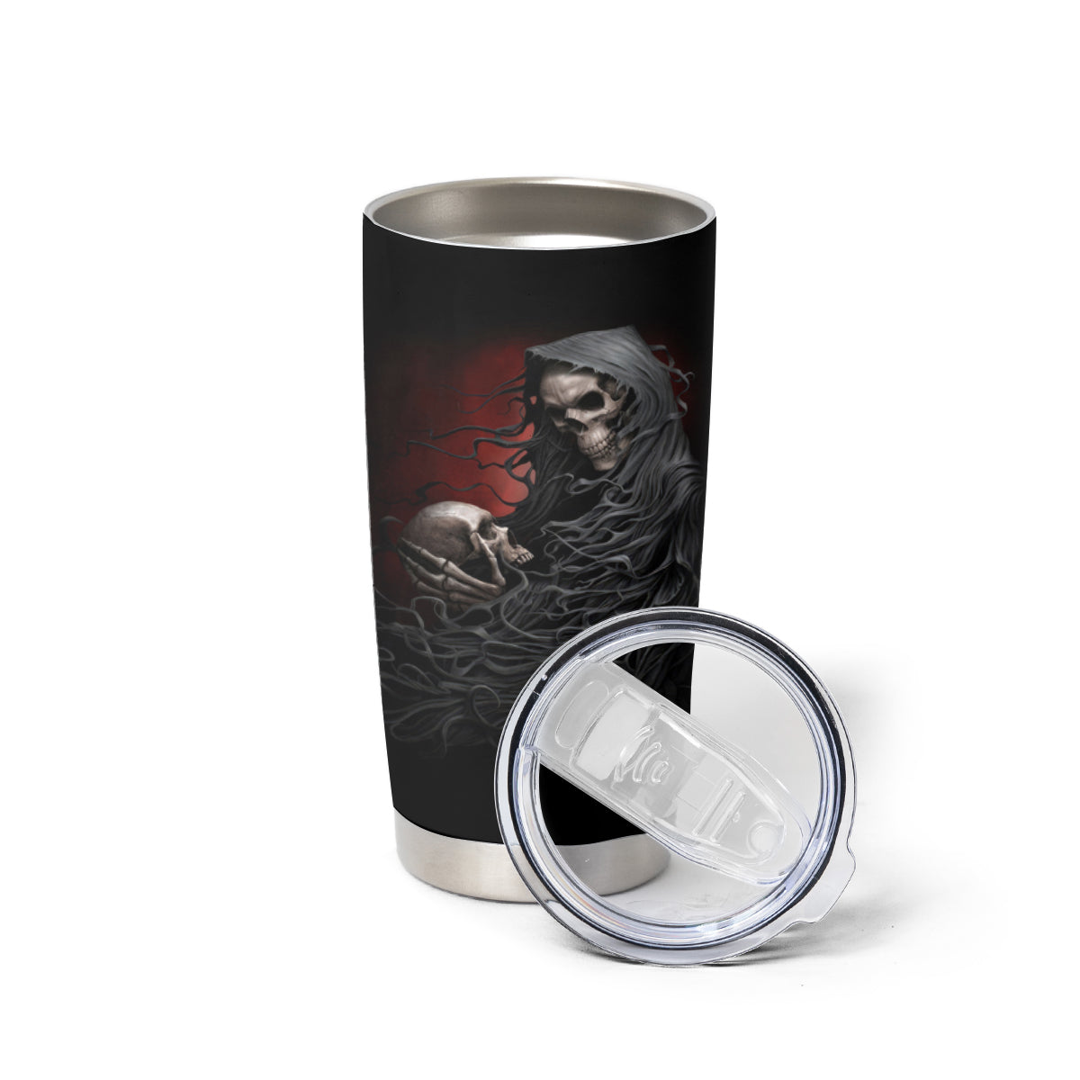Skull Tumbler Cup Death Angel Hold Skull - Wonder Print Shop