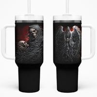 Skull Tumbler With Handle Death Angel Hold Skull - Wonder Print Shop