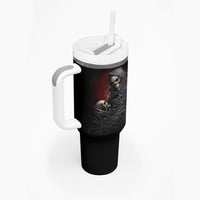 Skull Tumbler With Handle Death Angel Hold Skull - Wonder Print Shop