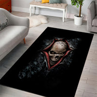 Skull Area Rug Skeleton Ripped inside - Wonder Print Shop