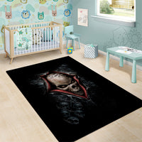Skull Area Rug Skeleton Ripped inside - Wonder Print Shop