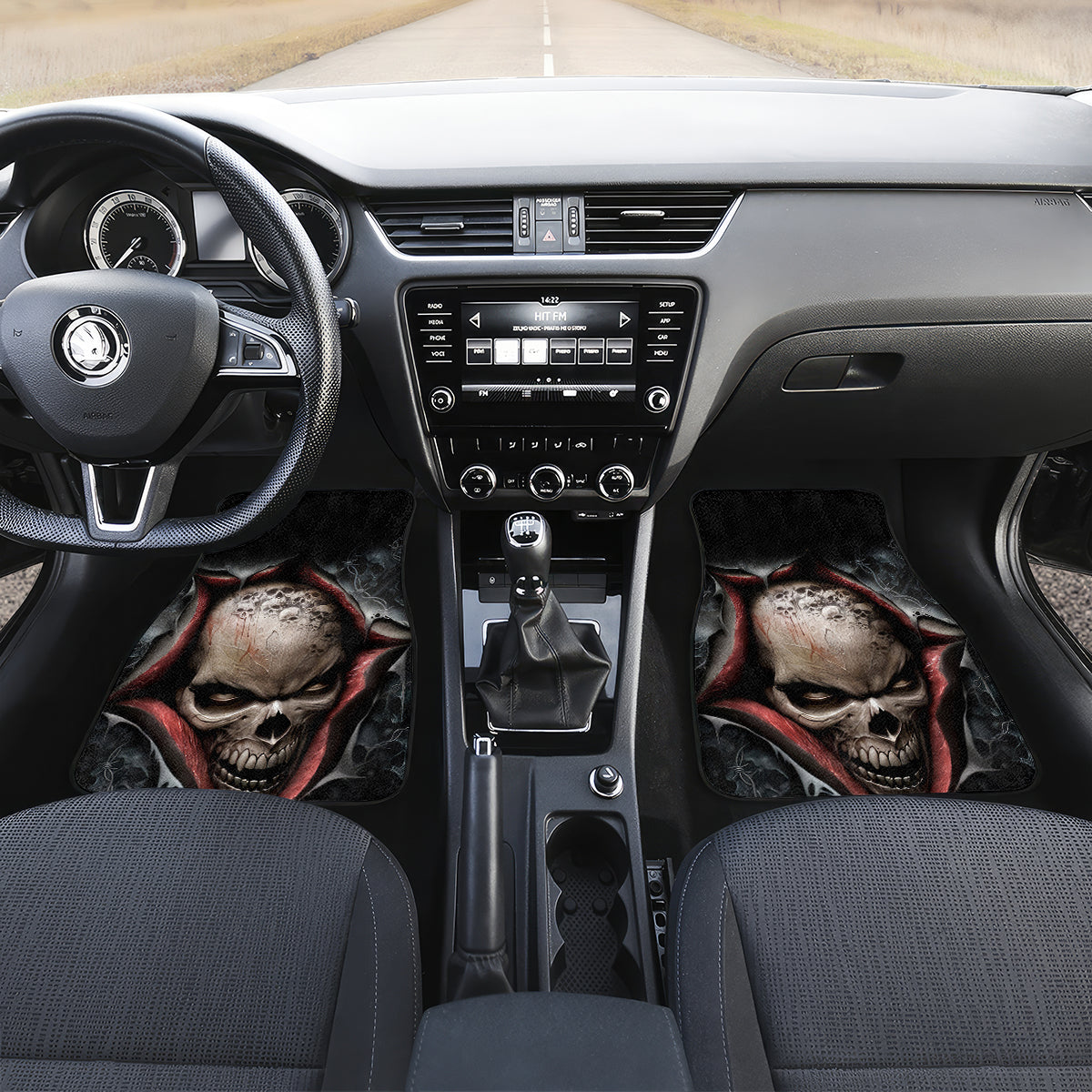Skull Car Mats Skeleton Ripped inside - Wonder Print Shop