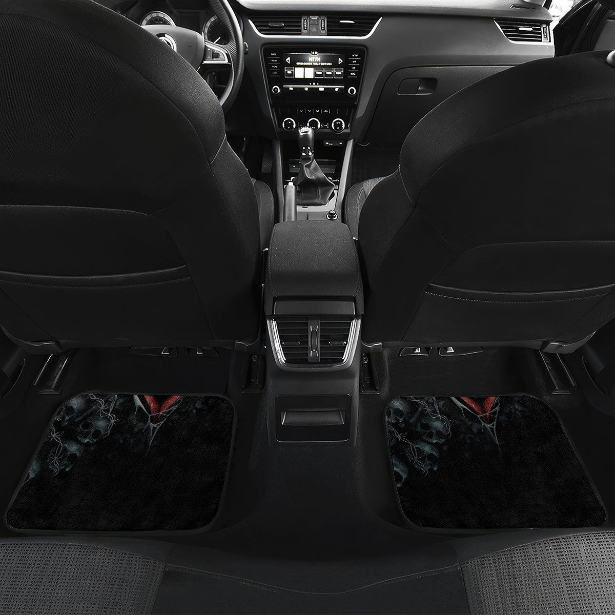 Skull Car Mats Skeleton Ripped inside - Wonder Print Shop
