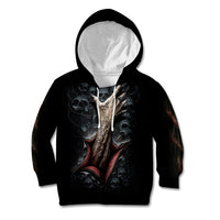 Black pullover hoodie with large skull-and-bones graphic on front, dark hood.